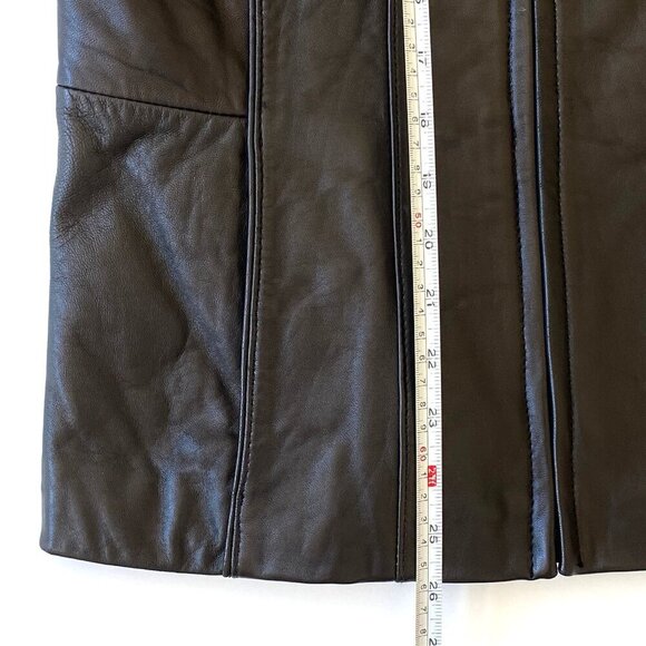 Nautica Womens Black Soft Leather Jacket Size S - Picture 13 of 16